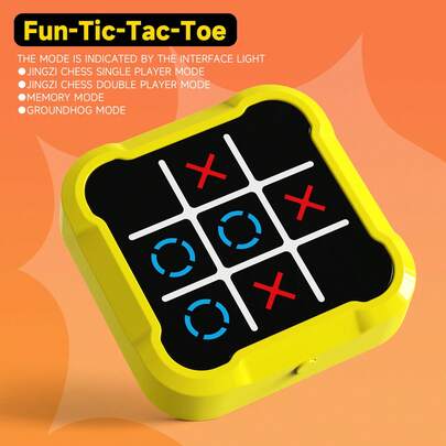 1pc Kids 4IN1 TIC TAC TOE Game Toy 1V1 Battle,Whack-A-Mole,Memory Challenge Party Board Puzzle Game Console For Boys Girls Christmas Gifts