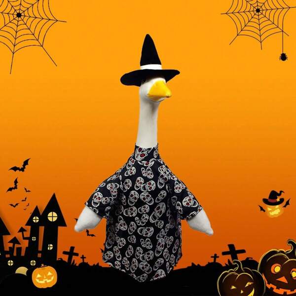 Halloween Schwarze Geister Gesichts Verkleidung für Gartenzwerge, Kostüm für 23 Zoll Zement/Plastik Gartenzwerg Dekorationen