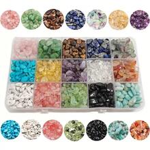 450pcs 15-Color Asymmetrical Stone Beads Jewelry Accessories For DIY Handmade Jewelry And Bracelets, 24-Grid Approx. 720pcs Asymmetrical Stones, 10-Grid Approx. 300pcs Asymmetrical Stones