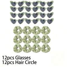 Satin Brautjungfer Haargummis Set mit 12 Haargummis für Junggesellenabschied, Party Brillen, Brautduschegeschenke, Geschenkideen für Hochzeitspartys, Brautjungfernvorschlag Geschenke ohne Haarschäden - Verschiedenfarbig - Übersicht 5