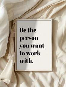 1 幅帆布海报“做你想成为的人”，励志名言墙面艺术装饰画，适用于家居装饰、客厅和卧室，无框 - 彩色 - 查看 3