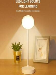 USB 可充电 LED 台灯、台灯、LED 护眼台灯、USB 线供电阅读灯、无限可调光装饰夜灯，三级亮度可调，可在白色/中性色/暖光模式之间切换，并具有小夜灯功能，保护眼睛，非常适合家庭办公室阅读和学习 - 三色光 - 查看 3
