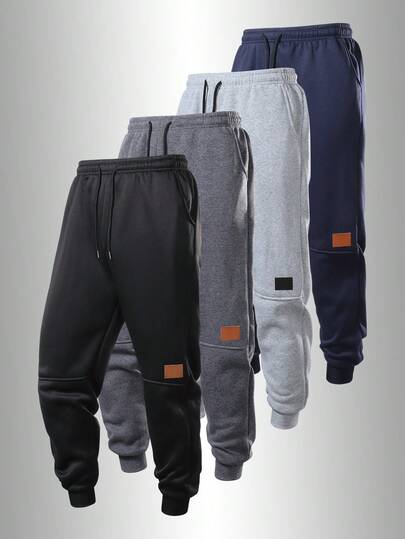 男士户外休闲裤轻便速干徒步裤带口袋松紧腰舒适旅行慢跑裤适合散步露营