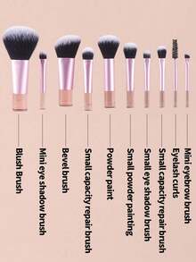 10支化妆刷套装 + 3个海绵粉扑 – 旅行便携套装，包含散粉刷、修容刷、腮红刷、眼影刷、眉刷、眼线刷、睫毛梳和遮瑕刷，化妆刷套装，化妆刷套装，化妆刷套装，全套化妆刷，化妆刷套装，全套化妆套装，化妆刷套装，化妆刷套装，化妆礼盒套装 - 粉色 - 查看 6