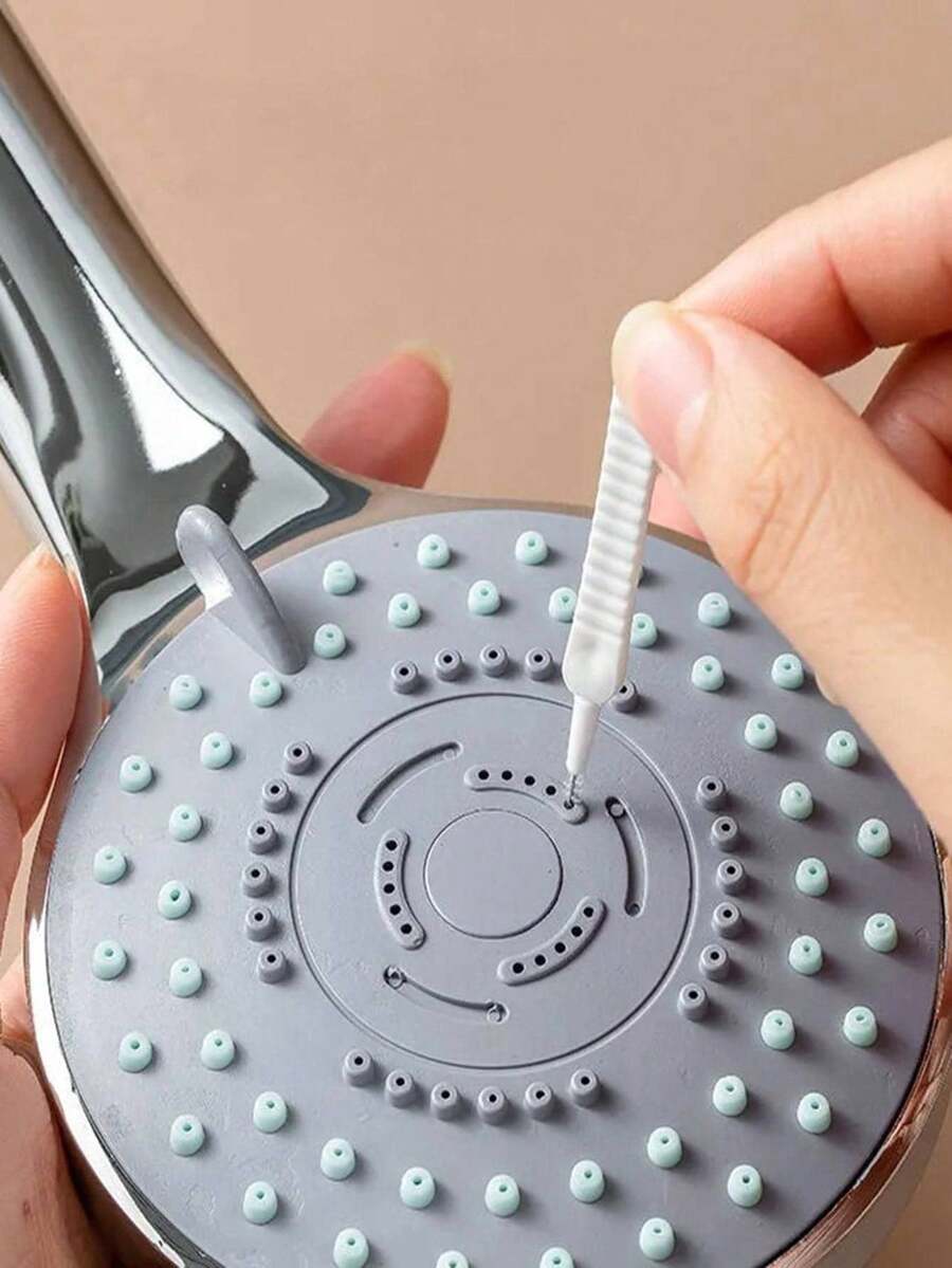 20pcs Bathroom Shower Head Cleaning Brush Washing Anti-Clogging Small Brush Pore Gap Cleaning Brush Keyboard Mobile Phone Hole Pore Gap Washing Tools - White - View 1
