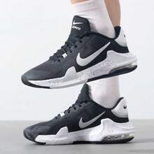 Nike Zapatillas de baloncesto Air Max Impact 4 Comfort Cushioning de caña baja para hombre - Negro - Ver 8