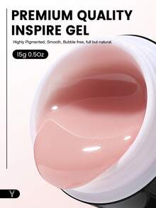 YOKEFELLOW 15g Builder Nail Gel, Nail Extension Gel Jelly Nude Pink Builder Gel Thickening Strengthen Nail Enhancement Nail Extension, Long-Lasting Gel Nail Soak Off UV LED, Nail Art Design Salon For Woman Girls & For A Holiday Gift - Multicolor - View 2