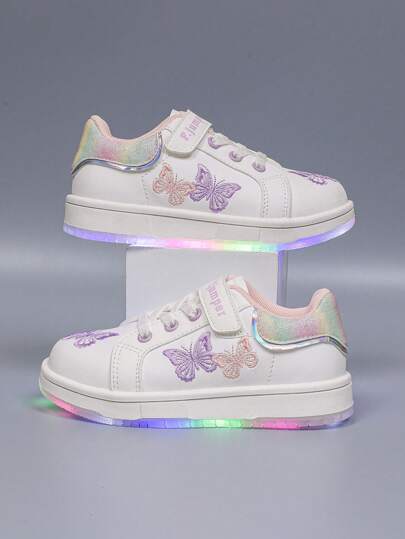 1 Pair Cute Cartoon LED Light-Up Breathable Sports Shoes, Suitable For Boys And Girls - Casual, Shock-Absorbing, All-Season Non-Slip Outdoor Running And Walking Shoes