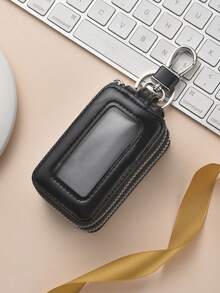 1pc Portable Fashionable Pu Car Key Bag,Mini Wallet,Large Capacity Key Case Double Layer Waist Hanging Universal Zipper Key Bag With Key Ring And Key Chain Bag Christmas Gifts,Teacher's Day,Valentine's Day,Birthday,Christmas,And Any Special Occasion - Multicolor - View 15