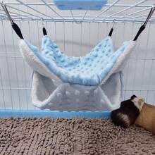 1 chiếc túi ngủ võng cho thú cưng nhỏ bằng vải nhung mềm mại + lông cừu hai lớp họa tiết chấm bi, thích hợp cho chuột đồng, sóc bay, sóc và các loại thú cưng leo trèo nhỏ khác, có thể tháo rời và giặt được, nhiều màu sắc và kích cỡ, thích hợp cho mùa thu/đông - Nhiều màu - Xem 3