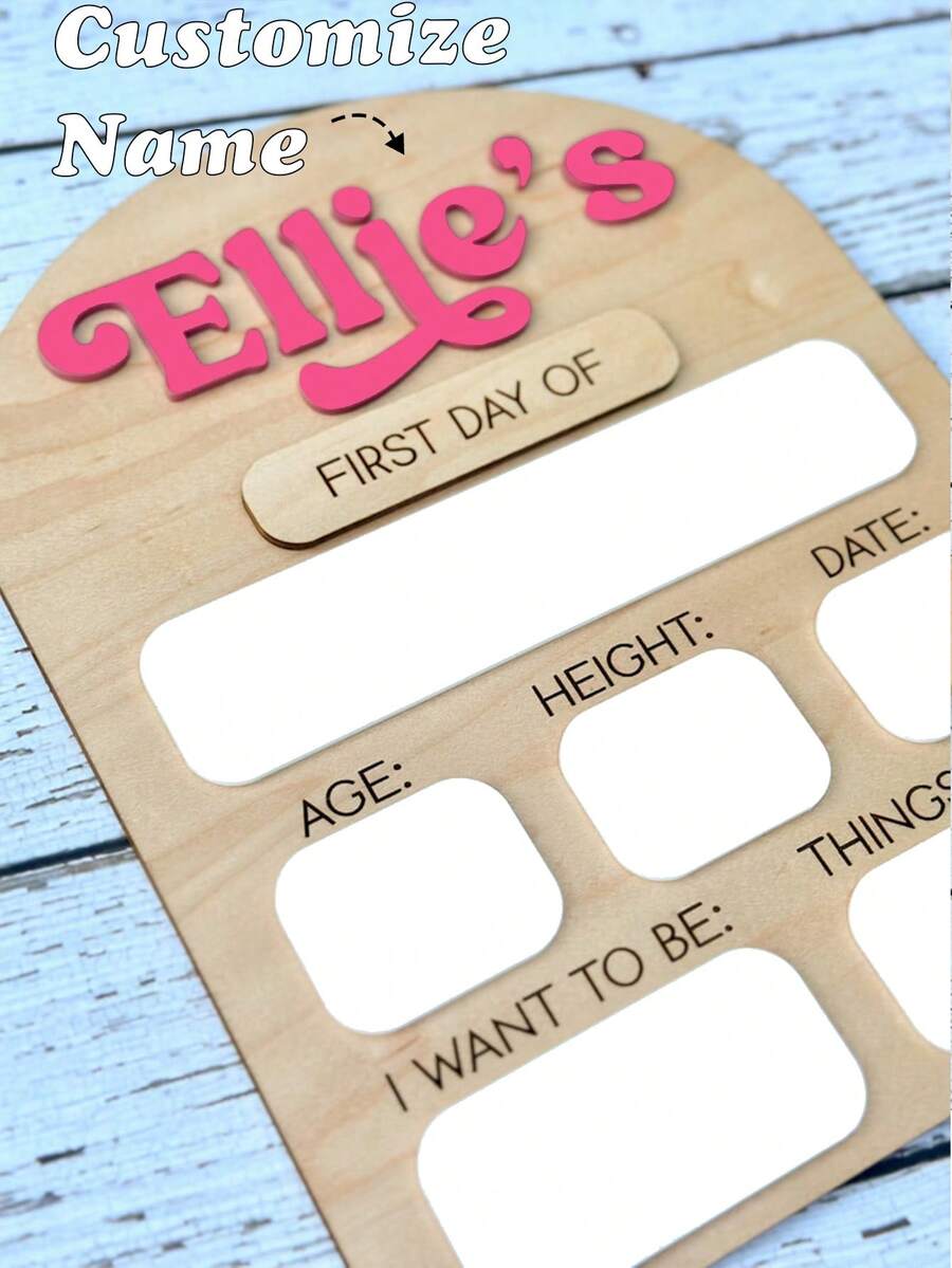 First Day Of School Logo, Removable Back To School Logo And Last Day Logo, Personalized Drying Label Board, Back To School Photo Promotion, Customized First Day Of School Logo, Reusable Back To School Gift, Room Decoration, Autumn Decoration, Room Accessories, Dormitory Essential Items, College - Multicolor - View 1