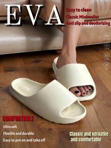 Nuevos y elegantes zapatillas de estar por casa para hombres, adecuadas para el ocio diario y la versatilidad. Las suelas gruesas son transpirables, suaves y cómodas. El material EVA es especial para evitar resbalones, malos olores y protección antibacteriana de los pies, de secado rápido | súper acolchado | adecuado para usar en la playa/calle exterior / dormitorio, baño, etc., zapatillas frescas para hombres y mujeres en pareja.