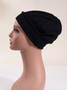 1pc Solid Color Slouchy Knit Beanie Hat For Women Winter Soft Warm Ladies Laightweight Slouch Knitted Skull Beanies Cap,Beanie,Beanies,Crochet Hat