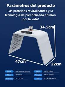 KINGSTEAM Espectrógrafo de Sprays Plegable y Ligero en Siete Colores, con Gafas de Protección Incluidas, Portátil - Blanco - Tipo de Enchufe A USA (110-127V) - Ver 3