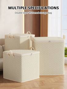 Large Capacity Foldable Storage Box (30/110/150/220L) - Multi-Size Zippered Storage Bins, Suitable For Clothes, Bedding And Sheets, Durable Fabric, Ideal For Wardrobe And Under Bed Storage.