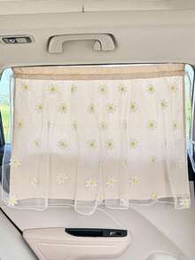 1pc Car Sunshade Side Curtain Suction Cup Type Interior Curtain For Sun Protection And Heat Insulation Car Window Sunshade - one-size - View 9