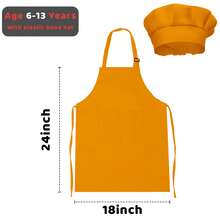 Children's Apron And Chef Hat Set, Boys & Girls Apron With 2 Pockets, Adjustable, Kids Painting Apron, Suitable For Cooking, Classroom, Baking, Painting, Crafts, Grilling, DIY, Party, Ages 6-13 - Multicolor - View 24