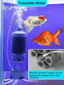 1pc Silent Transparent Aquarium Cleaner, Fish Tank Filter, Fish Waste Collector, And Aquarium Wastewater Filter. Made Of Plastic. Suitable For Aquarium Accessories And Pet Supplies. Suitable For Both Large And Small Aquariums. Requires An Air Pump - Multicolor - View 8