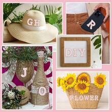 Miếng dán đính đá pha lê AB A-Z, thích hợp cho quần áo, nhãn dán đính đá ngọc trai, có thể may hoặc dán, nhãn dán tên tự làm. - Hồng - Xem 6