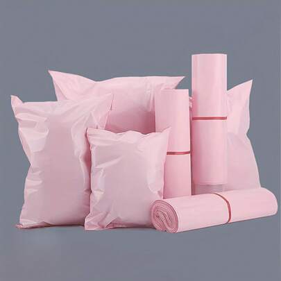 50pcs Pink Courier Mailer Bags Poly Package Self-Seal Mailing Express Bag Envelope Packaging Bags For Shipping Bags