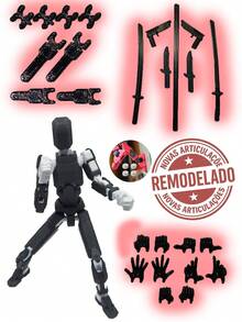 Improved Dummy 13 Articulated Doll Assembly Kit With Magnet - Thân đen Trắng - Xem 2