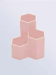 1 pièce Organiseur de bureau créatif à 3 fentes de conception diagonale, rangement décoratif multifonctionnel pour stylos, pinceaux de maquillage