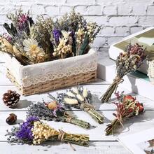 24 Pcs Boho Dried Flower  Mini  Andmade Dry Flowers Decor For Vase Crafts  Photo Boutonniere For Men L Plant For Bridesmaid Gift Birthday Decor(Lavender)