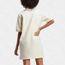 Adidas 女士休闲花卉刺绣短袖运动户外连衣裙 - 米色 - 查看 4