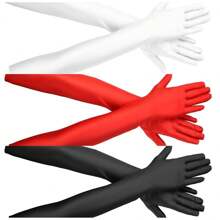 1 Piece / 3 Pieces 21-Inch Stretch 1920s Opera Gloves, Satin Long Gloves, Silk Gloves, 1920s Gloves, Opera Long Gloves, 1920s Style, Gatsby, Flapper Gloves Halloween Halloween Accessories