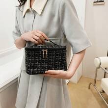 Ladies' Handbag, Beach Handbag, Ladies' Zipper Lipstick And Cosmetics Bag Mouth, Hand-Held Storage Bag, Suitable For Any Occasion, Such As Work, Business, Dates, Daily Life And Travel, Fashionable Vacation Bag, Beach Essentials, Women's Bag For Vacation And Holidays, The Latest Holiday Bag