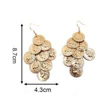 1 paire de boucles d'oreilles de luxe pour femmes minimaliste au design unique de coquillage à franges, cadeau élégant pour les amis