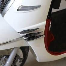 2pcs/Set Motorcycle Stickers Black Carbon Fiber Styling Decals, Helmet Decor, Motorcycle Decoration - Black - View 5