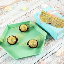 20 chiếc Cánh Phù Thủy Vàng (Có Chấm Keo) Giấy Trang Trí Bao Bì, Thiết Kế Lông Vũ Giấy Lấp Lánh Thanh Lịch, Thích Hợp Cho Trang Trí Cây Thông Noel, Tiệc Sinh Nhật Và Sự Kiện Theo Chủ Đề Kỳ Ảo - Nhiều màu - Xem 4