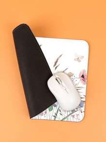 1pc Small Floral Mouse Pad For Laptop/Computer Office Use