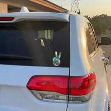 1pc Peace Gesture Funny Possum Sticker For Car, Truck, Bumper, PC, Hardhat, Tool, Box, Meme Decal Vinyl Sticker Car Accessories - PEACE GESTURE - View 4