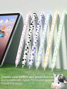 Cute Cow Pattern Silicone Case Compatible With Apple Pencil 1st/2nd Gen/Pro, Non-Slip Stylus Protective Cover, Suitable For IPad Stylus - Multicolor - View 2