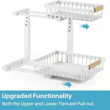 2 Packs 2 Tier Under Sink Organizers And Storage – Upgraded 30 Version, Sliding Pull Out Cabinet Storage Shelf, Metal Drawer For Kitchen, Bathroom, Pantry &Amp; Closet Organization Rack, Rust-Resistant