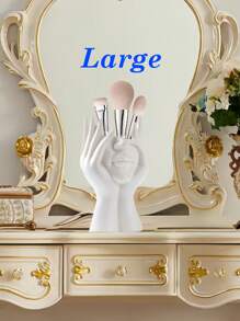 3 styles de porte-pinceaux en forme de visage artistique, organisateurs élégants pour le maquillage et les accessoires, parfaits pour le rangement du maquillage de mariage et les cadeaux pour la fête des mères (blanc). Décoration de salle de bain à la maison, organisateur de maquillage d'été, retour à l'école