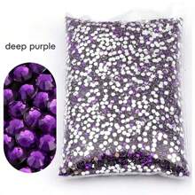 Non Hot Fix Rhinestones 2mm-6mm Silver Bottom Round Resin Flatback Crystal Rhinestone DIY Nail Art Jewelry Garment Decorations