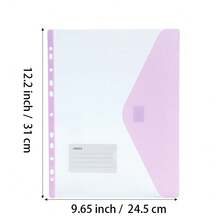 6 色 12 件装 - 新款马卡龙色 - PP 塑料信封活页夹口袋透明文件夹 - 11 孔活页夹文件夹 - 适用于 2/3/4 环文件袋标签活页夹 - 适用于学校家庭办公室、学校用品、返校 - 彩色 - 查看 3