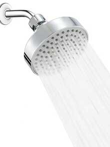 2 pezzi/set Soffione doccia rotondo montato a parete ad alta pressione, soffione doccia ad alta pressione con ugelli in silicone, soffione doccia in plastica durevole con supporto a parete regolabile, design a risparmio idrico e anti-schizzi, stile minimalista moderno, adatto per bagni di casa e hotel, bagni moderni, bagni alla moda e bagni di camper, accessori da bagno moderni montati a parete, regalo ideale per famiglia e amici - Multicolore - Visualizzare 11