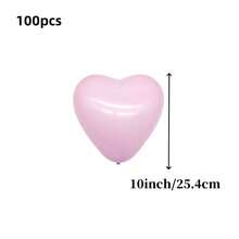 10/25/50/100 unidades Globos con forma de corazón color rosa, globos de amor, adecuados para cumpleaños, baby shower, fiestas, bodas, San Valentín, Acción de Gracias, Día de la Madre, Navidad, Año Nuevo, ceremonias de inauguración, temporada de graduación, decoración del hogar, decoraciones de fiesta con globos - Rosa Pálido - Ver 9