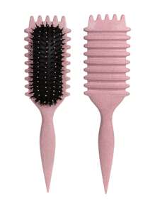 Portable Curly Hair Styling Brush – Nylon Bristles, Detangling & Volumizing Comb For All Hair Types