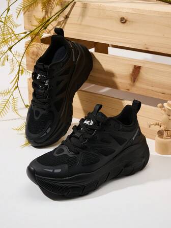 Comfortable & Fashionable Casual Sneakers, Breathable Lace-Up, Lightweight Running Shoes For Teens, Suitable For School And Sports