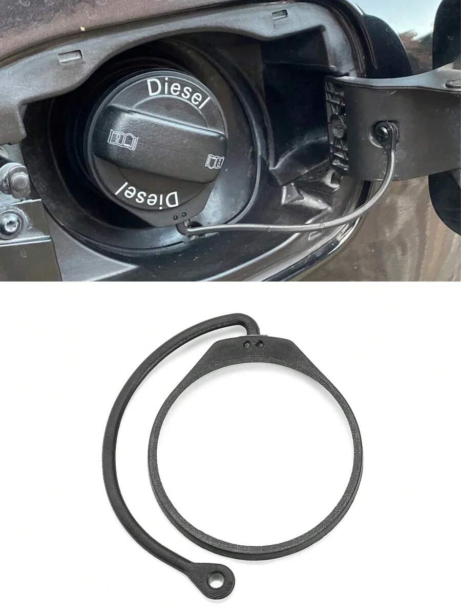 Bränsletanklock med rep Bilbränsletanklock rep anslutningstråd tillbehör, anti-förlorad kedja – spiralformad trådanslutning för Audi A1 A3 A4 A5 A6 A7 A8 Q3 Q5 Q7, hållbar elastisk kedja, enkel installation, perfekt ersättningstillbehör för Audi-ägare - Svart - Visa 1