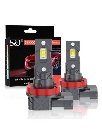 S&D 20000LM H11 LED LID CANBUS 9005 HB3 9006 HB4 LED CAR Headlbs Light Super Bright 6500K 12V 12V Light | نوع المقبس: 9005