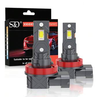 S&D 20000流明 H11 LED 灯 Canbus 9005 HB3 9006 HB4 LED 汽车前照灯灯泡超亮 6500K 12V 雾灯
