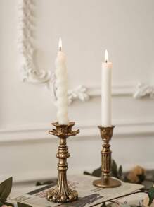 1 Piece French Vintage Style Worn Gold Candle Holder Base European Wedding Decor Home Decor, Decor, Festivals, Gifts