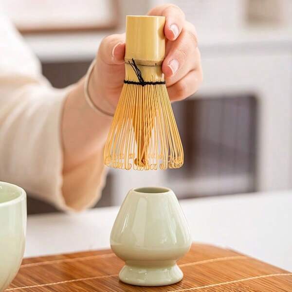 Japanese Ceramic Tea Set, Matcha Bowl, Matcha Spoon, Bamboo Brush Tea Cup, Drinking Cup, Portable Coffee And Milk Mixer