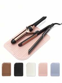 Hot Styling Tool Mat, Universal Size Hair Straightener And Curling Iron Heat-Resistant Mat For Storage And Travel, Hot Styling Tool Mat, Heat Resistant Silicone Hair Styling Mat Storage Heat Insulation Pad For Hair Straighteners, Flat Irons, And Curling Irons, Protect Your Hair Styling Tools With This Non-Slip Silicone Heat Insulation Pad For Restaurant Hotel Commercial